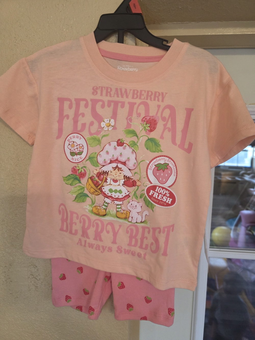 Strawberry Festival Peach Kids Tee & Shorts Set
